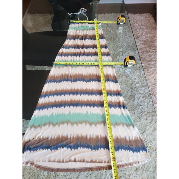 Neiman Marcus Women Multicolor Viscose Halter Neck Sleeveless Long Maxi Dress XS - Picture 6 of 11